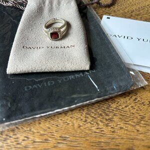 David Yurman Petite Albion Garnet Size 5 3/4